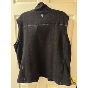 Kuhl Men's Black Fleece Vest Size XXL Full Zip Pockets Outdoor Hiking 25in pro